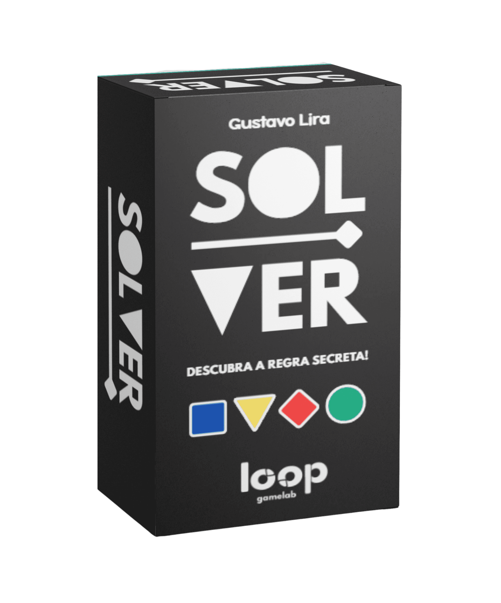 Mockup 3D da caixa do jogo Solver